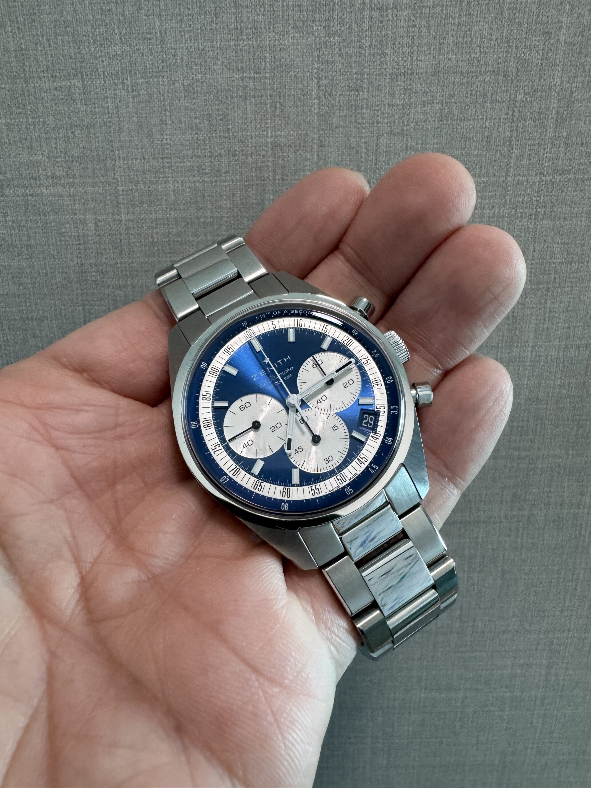 Zenith Chronomaster EP Original 1969 El Primero 38mm Chronograph Blue 03.3200.3600/51.M3200