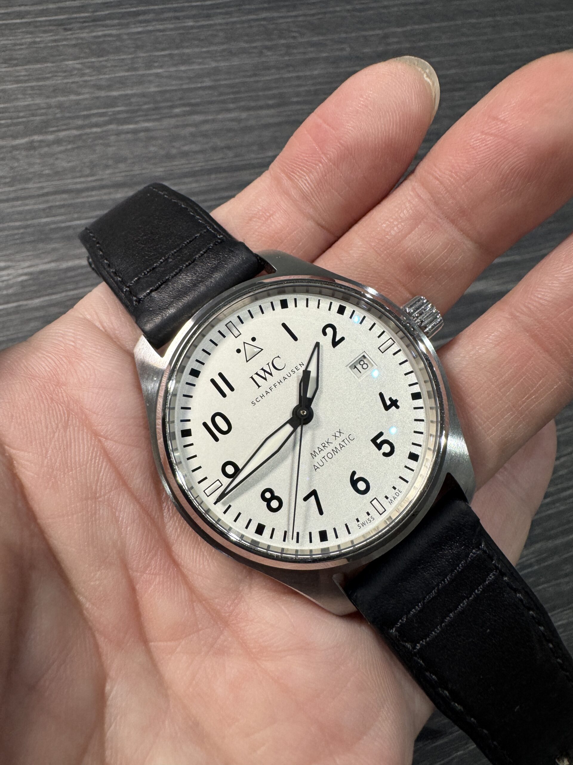 IWC Pilot Mark XX 20 40mm IW328207 Opaline Silver White