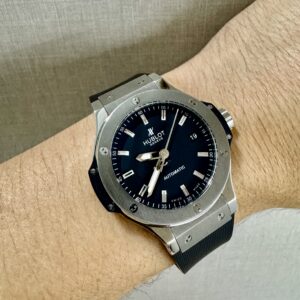 Hublot Big Bang Steel 38mm Black Dial Rubber Strap 365.SX.1170.LR