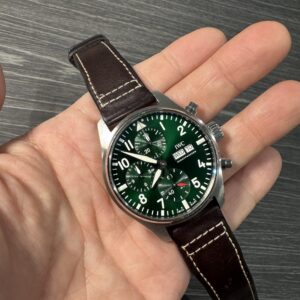 41mm IWC Pilot Chronograph Green Dial IW388103