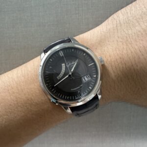 Glashutte Original Senator Power Reserve Display 40mm Anthracite Dial Leather Steel 100-01-04-02-04