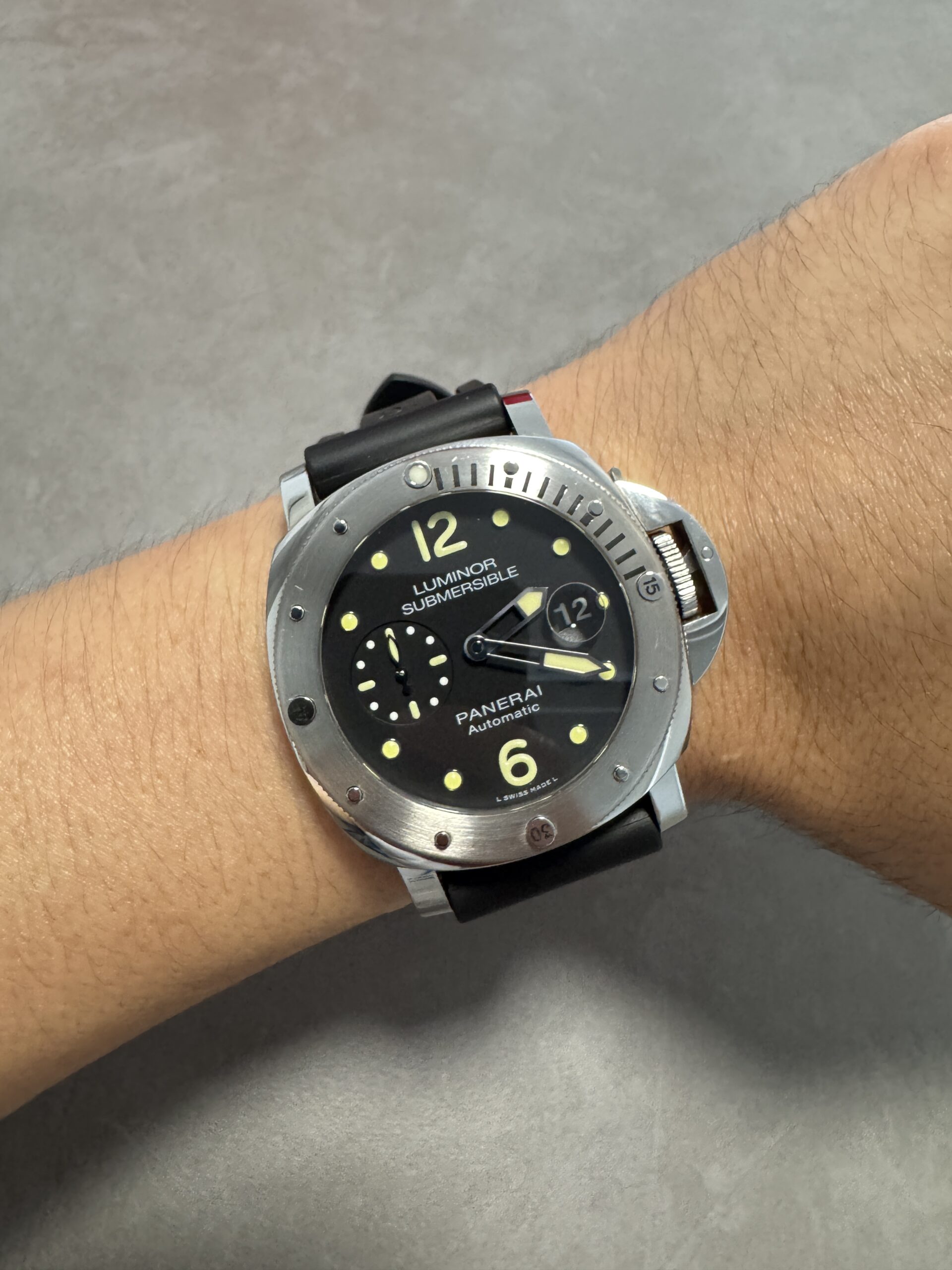 Panerai Submersible 44mm Pam 1024 01024 Pam1024 pam01024 Black Dial Steel