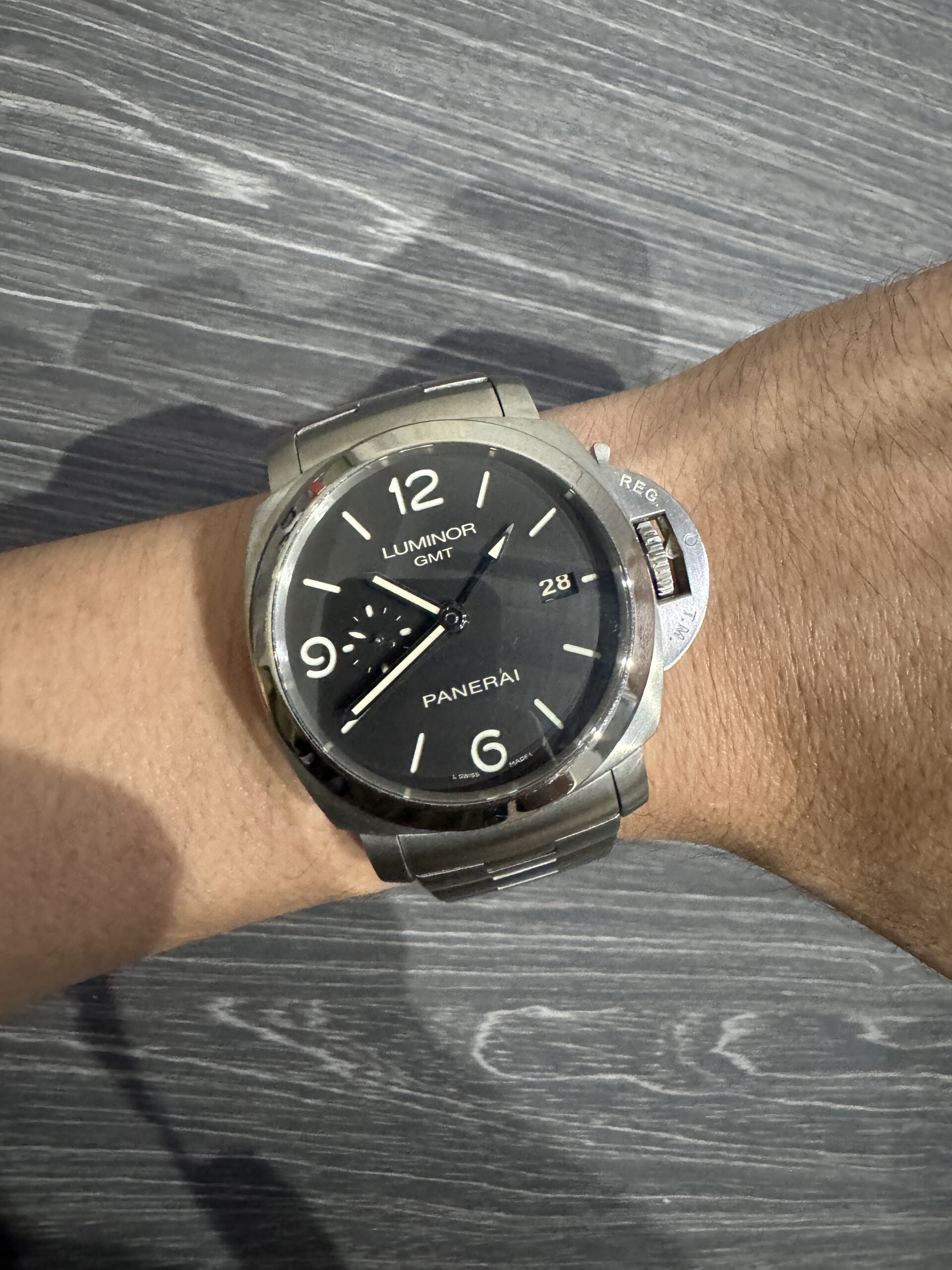 Panerai Luminor Marina GMT Steel Bracelet Pam 329 00329 44mm