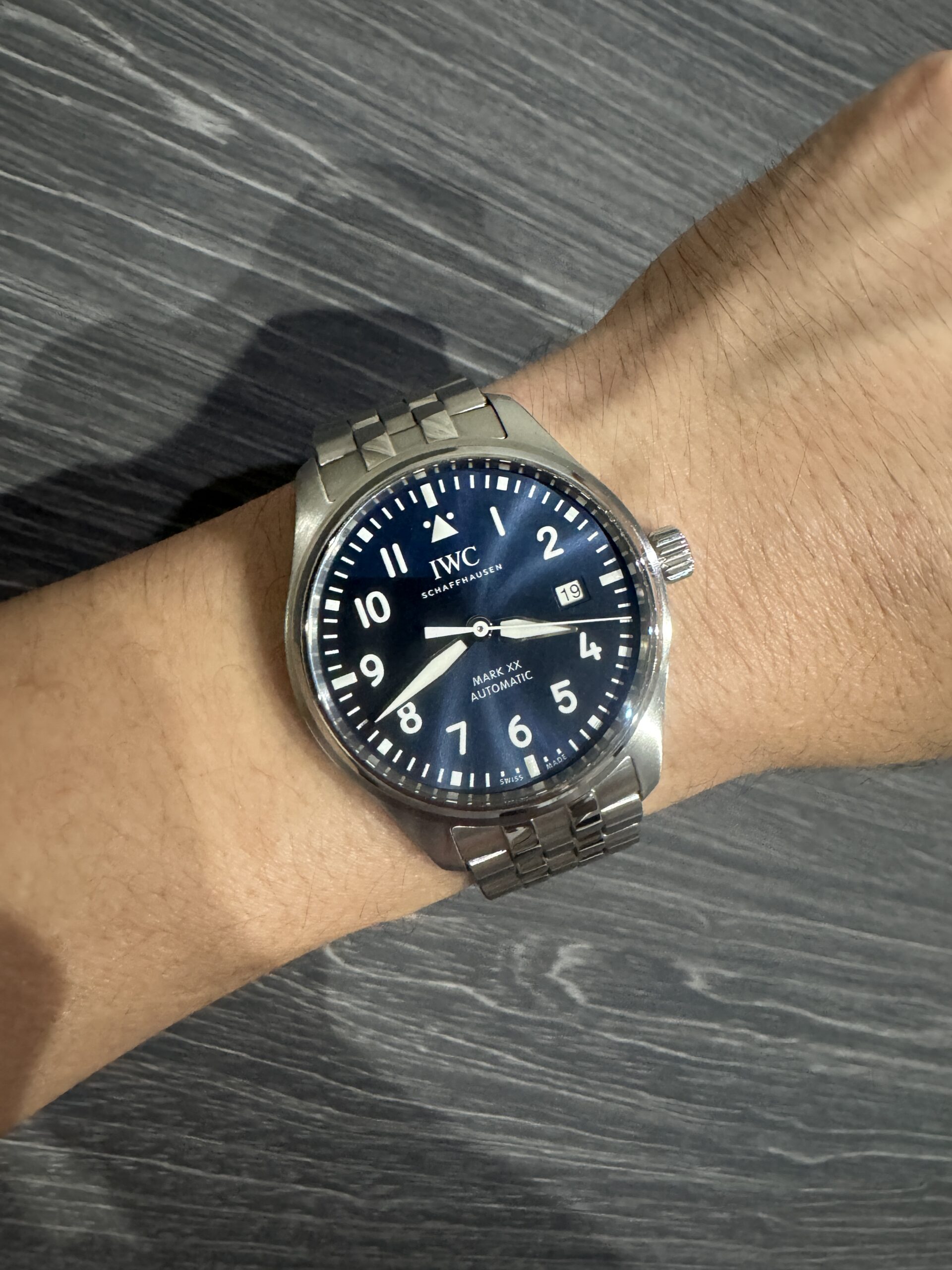 IWC Pilot Mark XX 20 40mm Blue Dial Bracelet IW328204