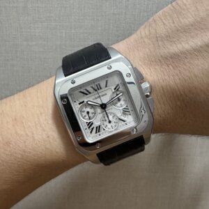 Cartier Santos 100 Chronograph XL Extra Large W20090X8 Ref 2740 Steel